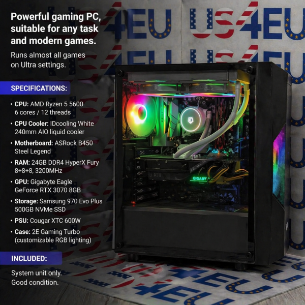 Powerful 12-core computer, 8GB RTX graphics card