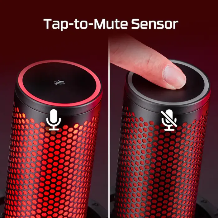 HyperX - QuadCast 2 Wired Multi-Pattern USB Electret Condenser Microphone - Black