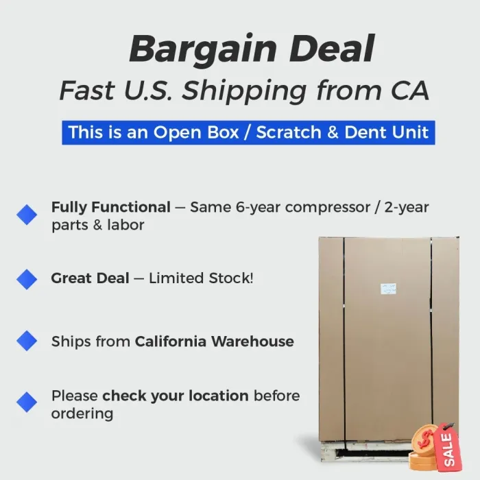 WESTLAKE 54" 2 Door Reach-In Commercial Refrigerator 49 Cu.ft – Dents