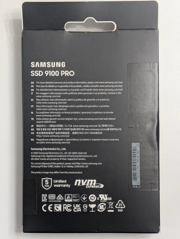 NEW Samsung 9100 PRO 2TB SSD PCIe 5.0 x 4 NVMe M.2 MZ-VAP2T0B/AM MZ-VAP2T0