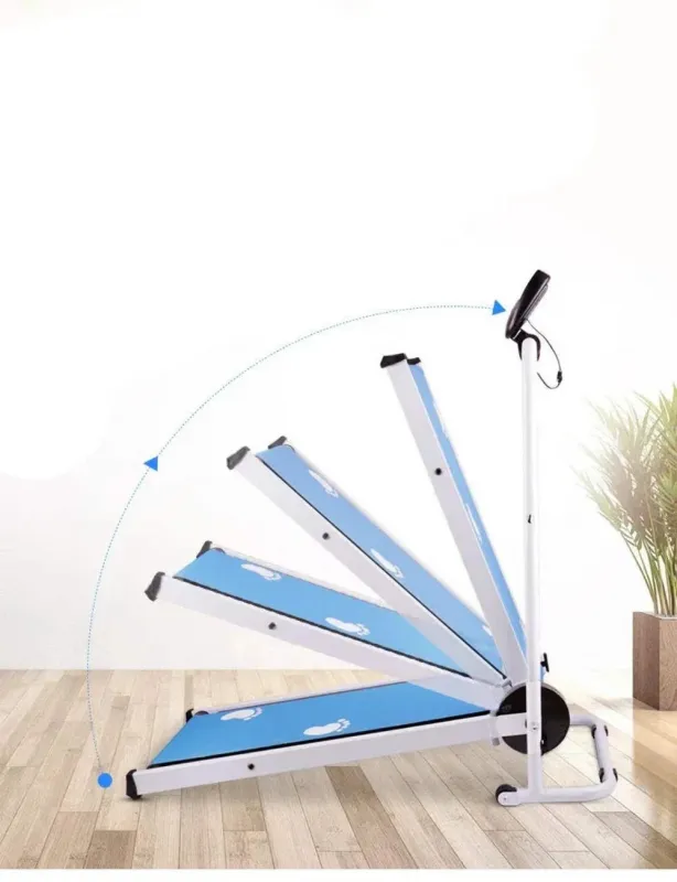Silent Folding Mechanical Treadmill for Home Fitness