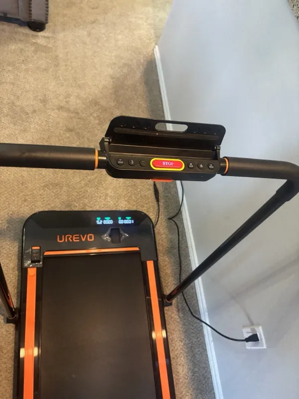 UREVO Electric Treadmill Black Orange Foldable Digital Display Home Use