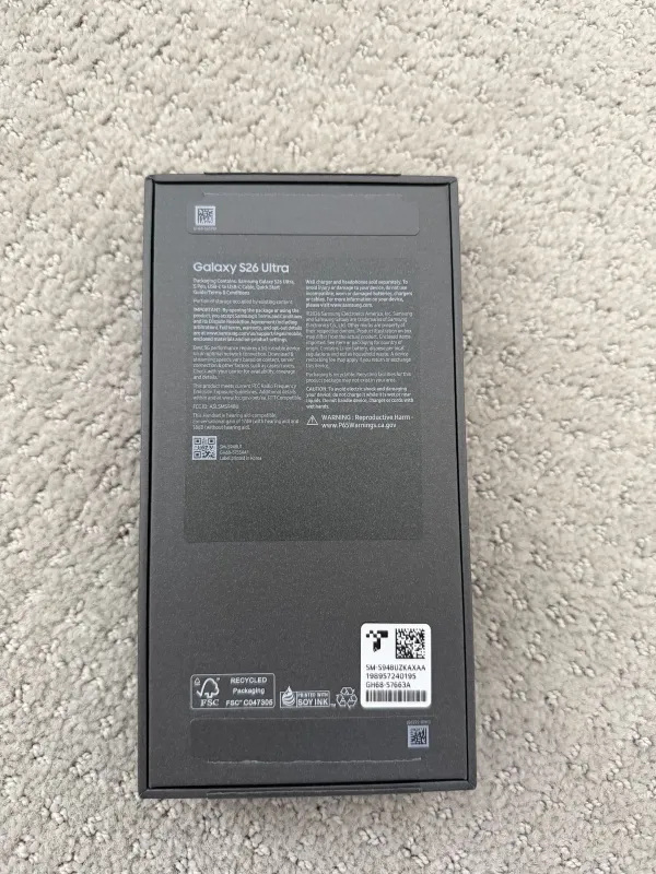 Samsung Galaxy S26 Ultra 256GB Factory Unlocked Lightly Used Black