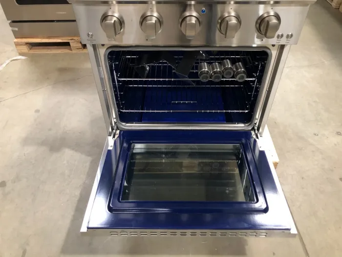 COSMO 30 in. Gas Range, 4 Burners, Stainless Steel (OPEN BOX, COSMETIC IMPERFECTIONS)