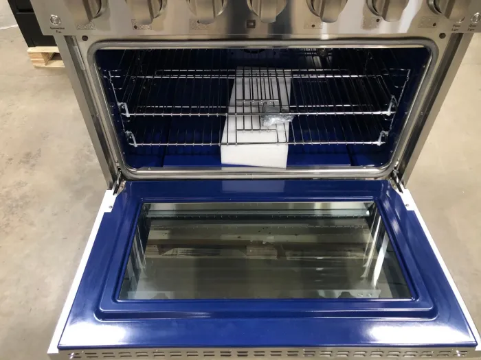 COSMO 36 in. Gas Range, 5 Burners, Stainless Steel (OPEN BOX, COSMETIC IMPERFECTIONS)