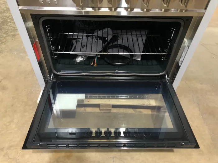 COSMO 36 in. 220/240 V Dual Fuel Range 5 Burners (OPEN BOX, COSMETIC IMPERFECTIONS)