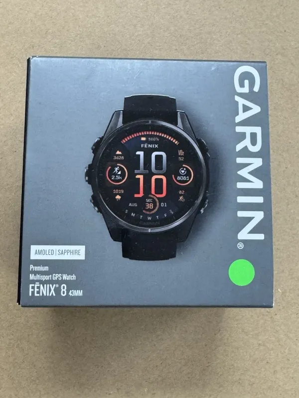 Garmin Fenix 8 AMOLED Sapphire Edition 43mm Black USED IN ORIGINAL BOX