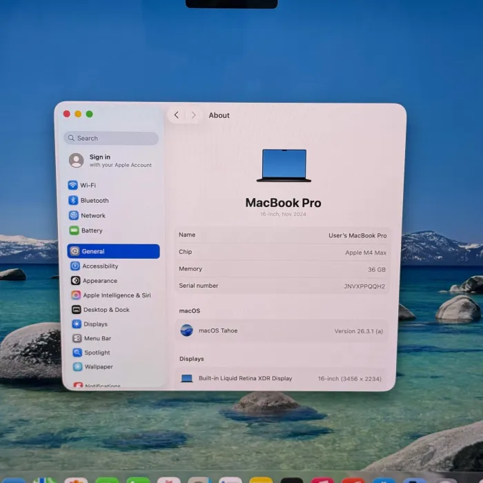 2024 Apple MacBook Pro 16" M4 Max 32C GPU 4.5GHz 36GB RAM 1TB SSD A3186 Read