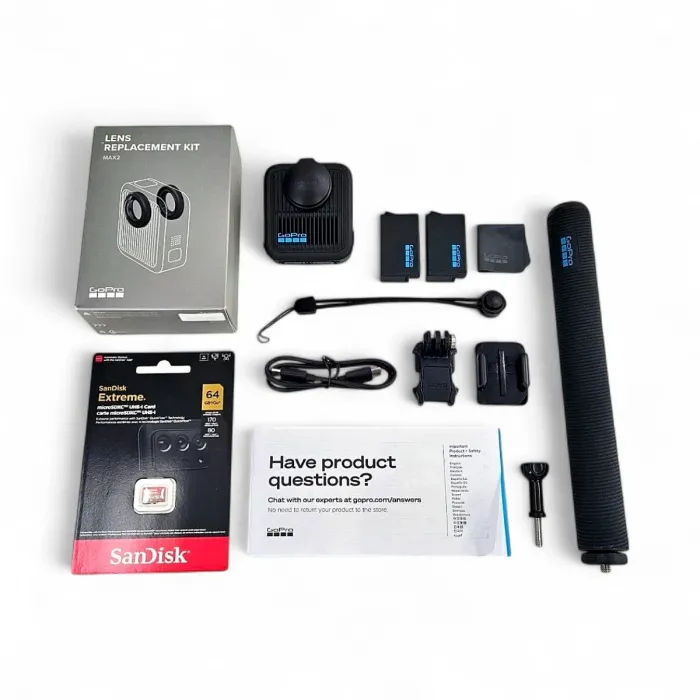 GoPro MAX2 Bundle True 8K 360 Video Action Camera - Black CHDFZ-311-TH