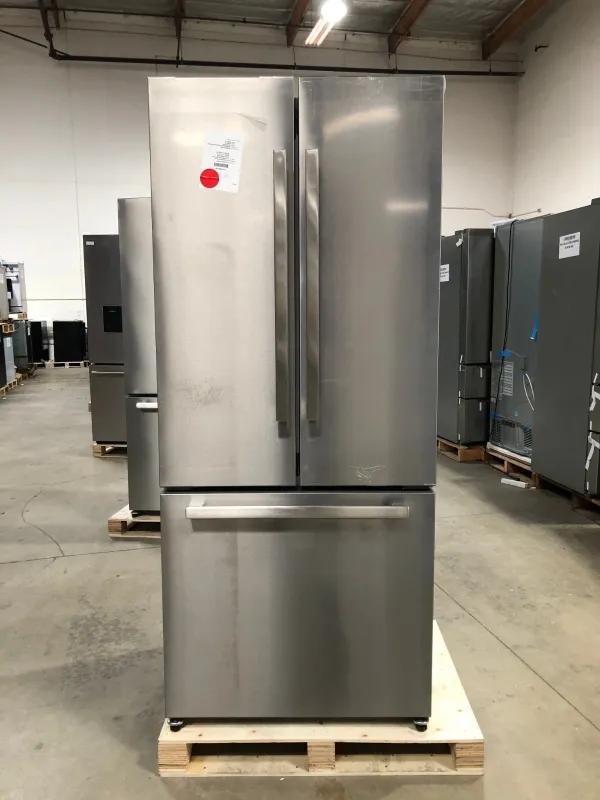 30 in. 3 Door French Door Refrigerator, Stainless (OPEN BOX COSMETIC IMPECTIONS)